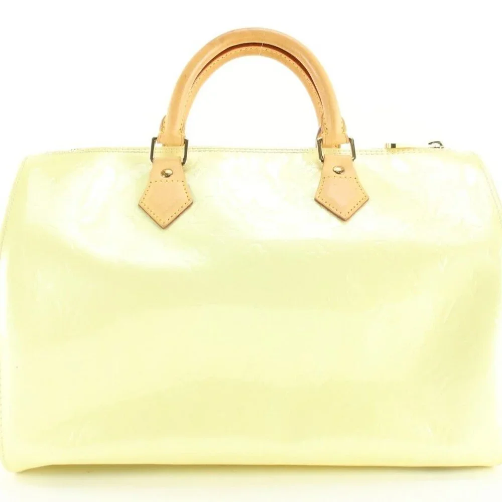 Louis Vuitton Extremely Rare Perle Vernis Speedy 35 3LVJ1108